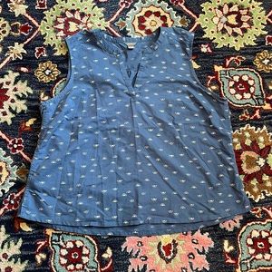 Eddie Bauer Cotton Sleeveless V Neck Top